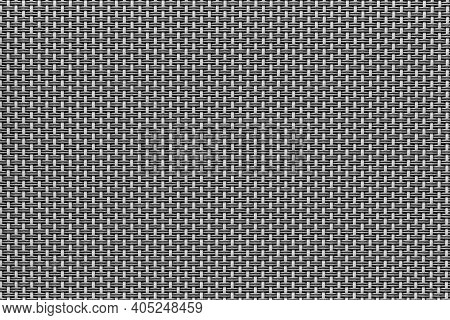 Macrotexture Of Textile Material Or Coarse Fabric Close-up With Symmetric And Identical Mesh Plexus 