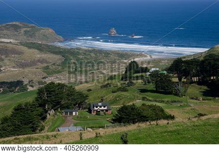 Sandfly Bay In Otago Peninsula. Otago. South Island. New Zealand.