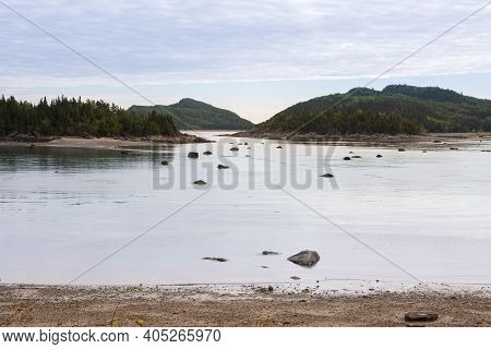Strolling In The Parc National Du Bic Between The Sea And Beautiful Landscapes During A Summer Day