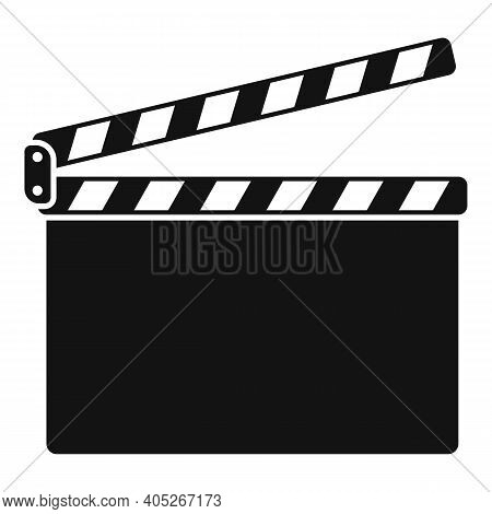 Board Clapper Icon. Simple Illustration Of Board Clapper Vector Icon For Web Design Isolated On Whit