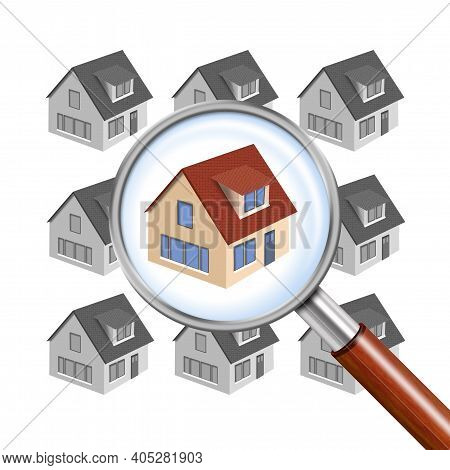 Illustration Of The Concept Of Choosing And Buying A Home