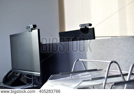 Office Space With A Computer In The Building