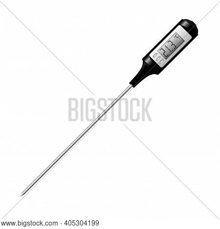 Digital Thermometer. Internal Temperature Indicator, Kitchen Equipment. Measurement, Electronic Devi