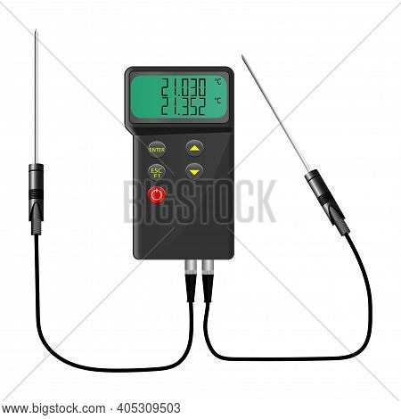 Digital Thermometer For Accurate Measurement Temperature. Thermometer On A White Background.