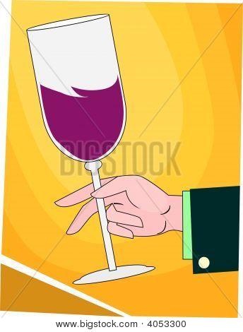 红酒的高脚杯