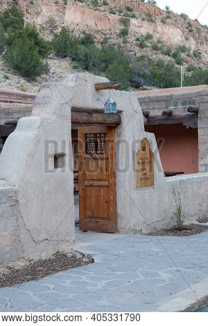 Bandelier National Monument,  New Mexico / Usa - October 13, 2014:  The Southwestern Designed Doors 