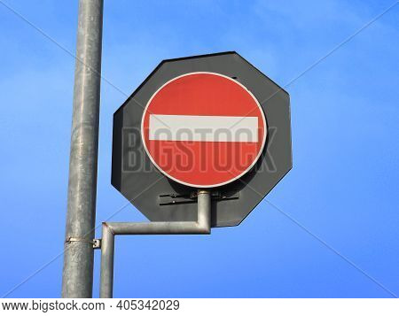 Regulatory Signs, No Entry For Vehicular Traffic Sign