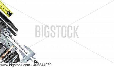 Locksmith Decorative Corner Composition On Theme Of Craft Hand Metal Processing And Work Skill. 3d S
