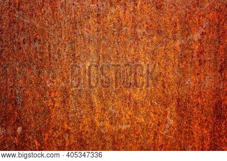 Rust Metal Background. Grunge Steel Texture. Rusty Corrosive Wall, Iron Covered With Rust And Corros