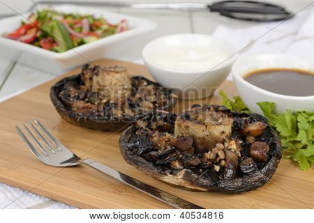 Grilled Stuffed Mushrooms
