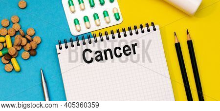 Treatment Word, Cancer Word With Medical Concepts And Medical Equipment