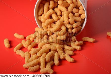 Israeli Famous Snack Bamba - Made Of Peanut Butter. Peanut Flips Or Peanut Puffs