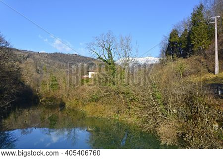 Tuf Lake, Laghetto Tuf, near Paludea in Pordenone Province, Friuli-Venezia Giulia, north east Italy