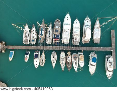 Close Up Of A Hook Boats From The Drone