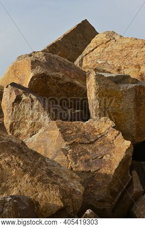 Surface Of A Quarry Stone In Macin Mountain