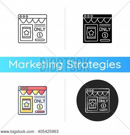 Scarcity Marketing Icon. Marketing Model That Capitalises On A Customers Fear Of Missing Out On Some