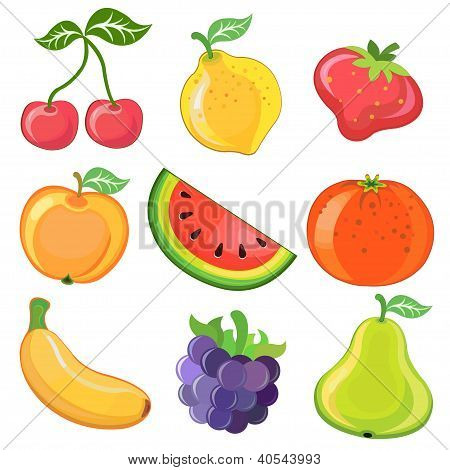 Set di 9 frutti Cartoon