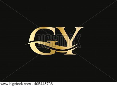 Gy Letter Linked Logo For Business And Company Identity. Initial Letter Gy Logo Vector Template.