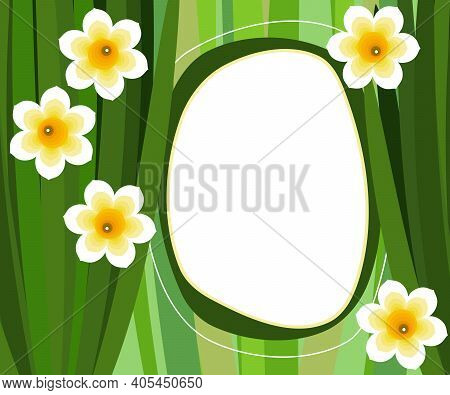 Decorative Frame With Flower.
Colorful Floral Frame. Greeting Card With Flowers. Vector Illustration