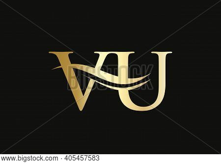 Initial Vu Letter Logo With Creative Modern Business Typography Vector Template. Creative Abstract L