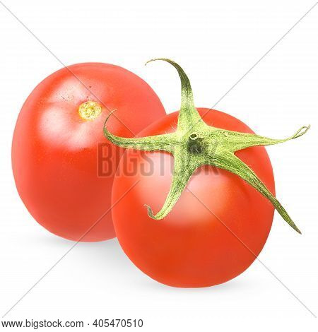 Fresh Omatoes Isolated On The White With Shadow