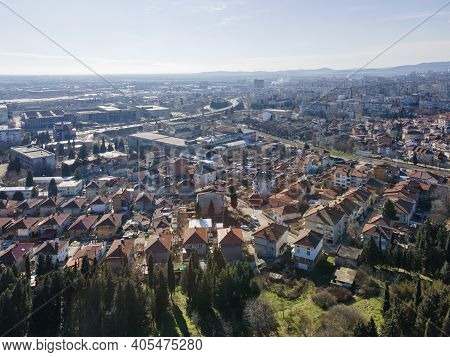 Aerial Panoramic View Of City Of Stara Zagora, Bulgaria