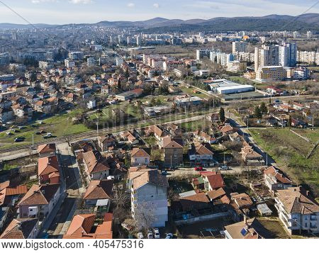 Aerial Panoramic View Of City Of Stara Zagora, Bulgaria