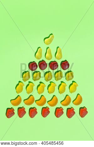 Jelly Fruit Candies, Sweets, Creative Background