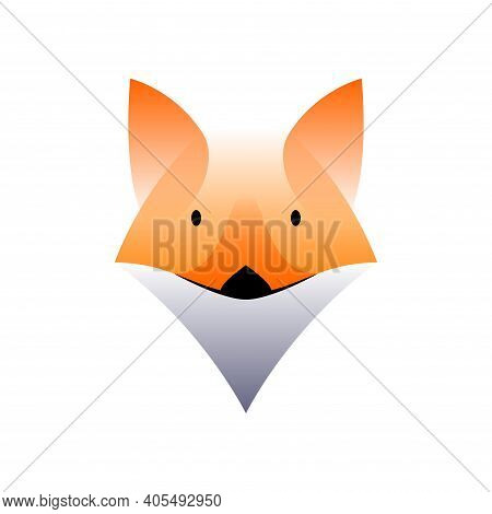 Vector Fox In Gradient Style. Digital Art