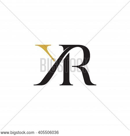Initial Letter Kr Or Rk Typography Logo Design Vector
