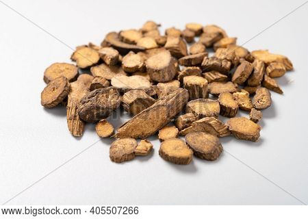 Side View Jiuchuanniuxi Or Cyathulae Radix Or Yellow Rice Wine Processed Medicinal Cyathula Officina