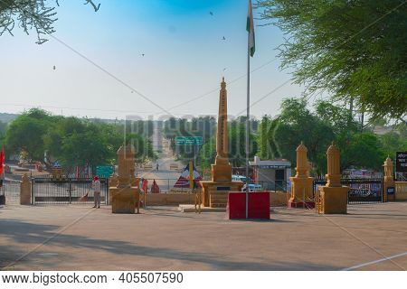 Jaisalmer, Rajasthan, India - 15th October 2019 : Memorials At Tanot Mata Mandir At India Pakistan B