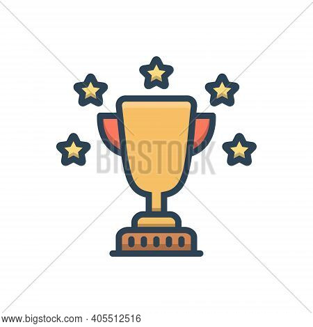 Color Illustration Icon For Best Optimal Excellent Tiptop