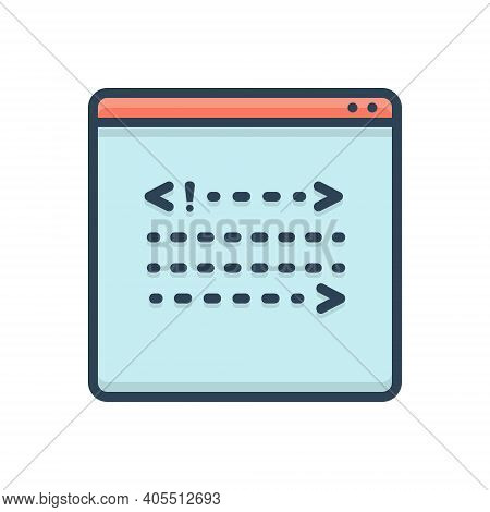 Color Illustration Icon For Backend Coding Development