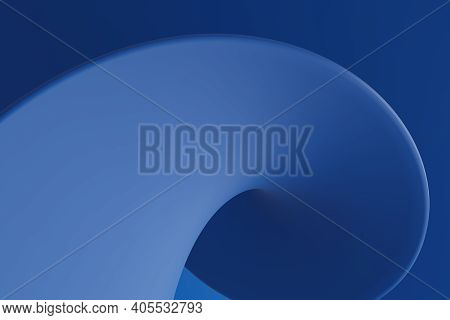 Abstract Computer Generated 3d Distorted Shape Blue
