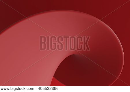 Abstract Computer Generated 3d Distorted Shape Red
