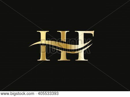 Initial Linked Letter Hf Logo Design. Modern Letter Hf Logo Design Vector With Modern Trendy