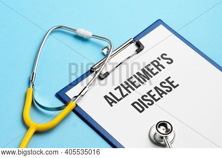 Alzhemer Disease Diagnosis Concept On Medical Tablet With Documents.