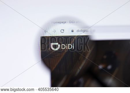 Saint Petersburg, Russia - 28 January 2021: Didi Global Website Page With Logo Close-up, Illustrativ