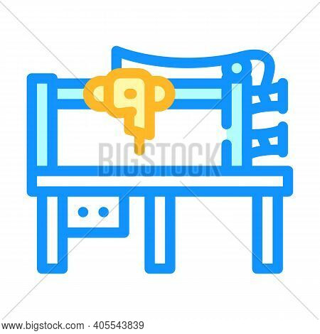 Pattern Sewing Machine Color Icon Vector Illustration