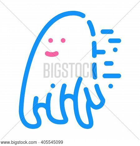 Ghost Spirit Of A Dead Person Color Icon Vector Illustration