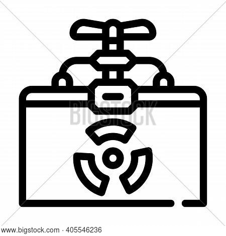 Container For Storing Biomaterials Line Icon Vector Illustration