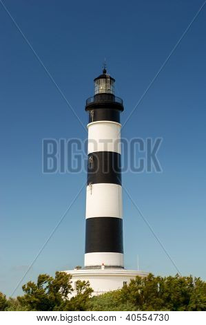 เกาะ D'Oleron ใน Charente ฝรั่งเศสกับลายประภาคาร