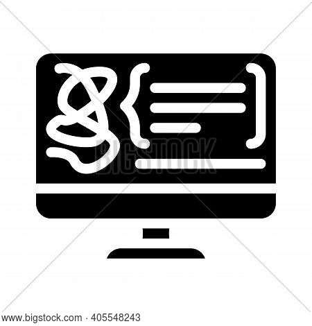 Decoding Protein Molecule Glyph Icon Vector Illustration