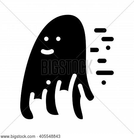 Ghost Spirit Of A Dead Person Glyph Icon Vector Illustration