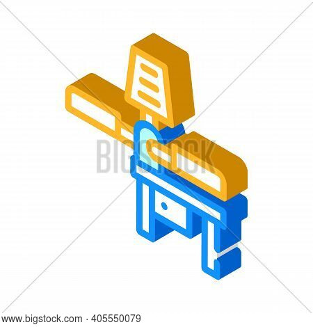 Serigraphy Equipment Isometric Icon Vector Illustration Color