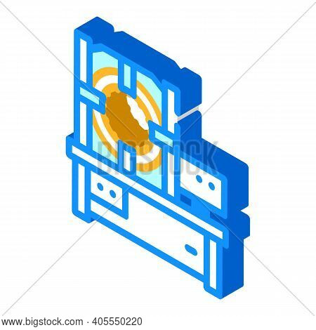 Industrial Crimping Machine Isometric Icon Vector Illustration