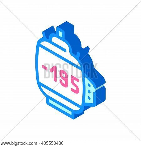 Dewar Vessel Isometric Icon Vector Illustration Color