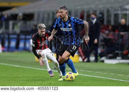 Milano, Italy. 26th January 2021 . Aleksandar Kolarov Of Fc Internazionale  During The Coppa Italia 