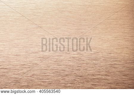 Light Bronze Aluminum Texture Background. Cooper Stainless Steel Texture Metal Backdrop.